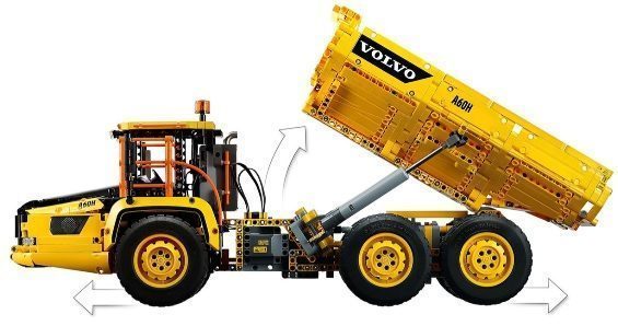camion volvo 6x6 avec remorque benne - lego - lego set - lego build - brick it - location - magasin de jouets - jouets - flandre - wallonie - belgique