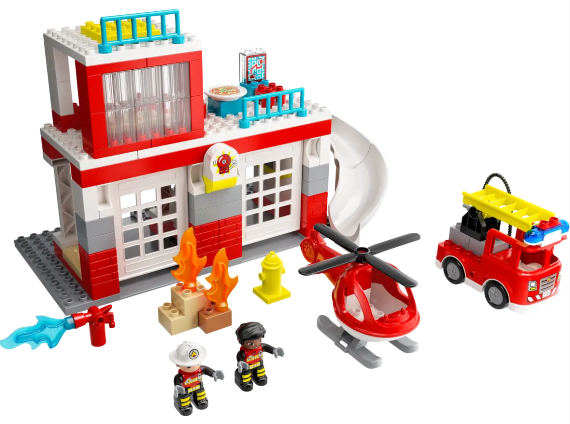 LEGO® La caserne et l'hélicoptère des pompiers, Brick-It